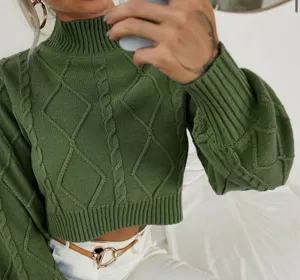 SheIn Olive Green Sweater thumbnail 1
