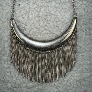 Paparazzi Gunmetal Crescent Fringe Zoo Zone Necklace Set Boho Bling Y2K Classic‎ thumbnail 4