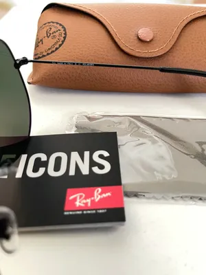 Ray-Ban Black Polarized Avaitor Sunglasses 58mm Unisex thumbnail 7
