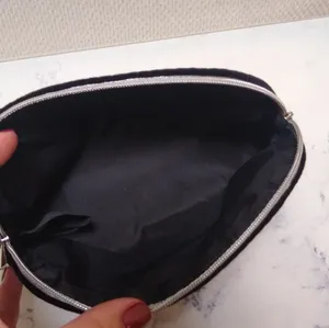 Dior Black Velvet Silver Zipper Trousse Pouch Clutch Bag thumbnail 7