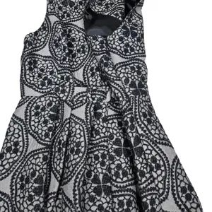 Eva Franco Silver Black‎ Metallic Medallion Brocade Fit Flare Dress Size 8 thumbnail 6