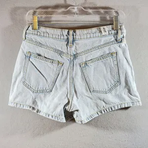 596 | Altar'd State Denim Wrap‎ Denim Skort Light Wash Button Front Women Medium thumbnail 2