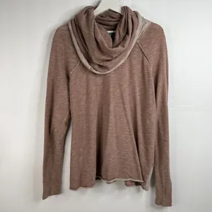 FP Beach Free People S / M Top Cowlneck Cocoon Pullover Oversized Slouchy Rose thumbnail 5