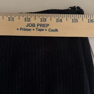 NWT 1.STATE Pinstripe Ruffle Wrap Mini Skirt Blue Night Navy 8158406 Medium thumbnail 8