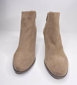 Sam Edelman Boots Size 9 W Women's LUCCA Four Buckle Suede Block Heel Boot Beige thumbnail 3
