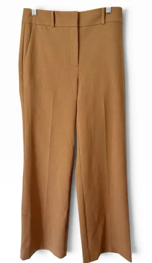 NWT Ann Taylor The Wide Leg Trousers Women’s Size 2 Pleated Brown Career thumbnail 1