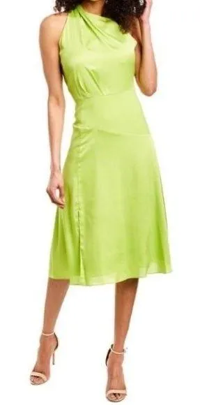 Donna Karan New York black label asymmetrical silky cocktail dress, size 8 thumbnail 1