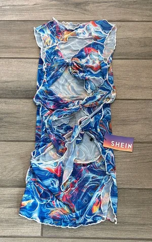 SHEIN Colorful Swirl Pattern Dress thumbnail 1