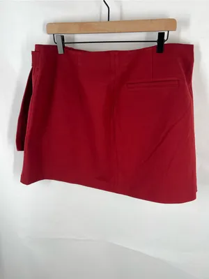 SPANX Ponte Wrap Mini Skirt Skort Deep Red Built-In Shorts Size 1X NWT thumbnail 5