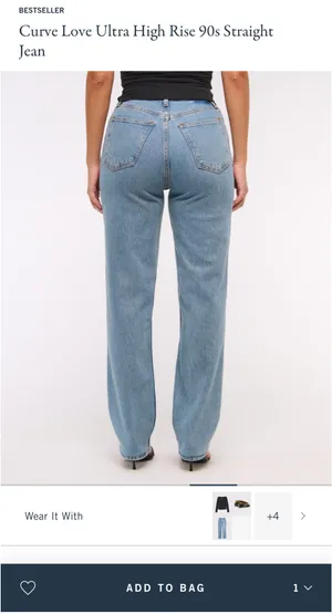 Abercrombie 90s Straight Ultra High-Rise Curve Love thumbnail 2