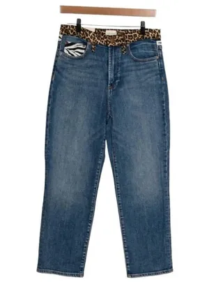 Alice + Olivia Amazing Animal Print High Rise Jeans Size 28 NWT thumbnail 4