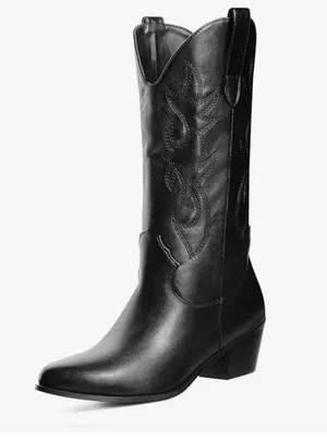 Amazon Black cowboy boots thumbnail 2