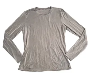 Lululemon Wondermost Ultra-Soft Nulu Top Womens 10 Grey‎ Excellent Long Sleeve thumbnail 1