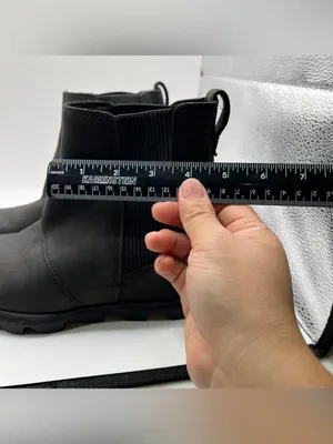 Sorel Joan of Arctic Wedge II Chelsea Boots Black Leather NL3320-010 Womens 6.5 thumbnail 3