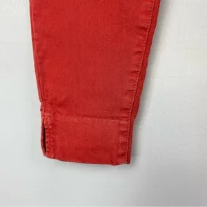 Current/Elliott The Slit Stiletto Paprika Red Orange Low Rise Skinny Jeans‎ 24 thumbnail 3