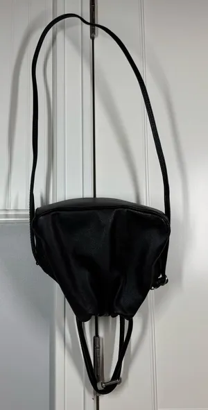 Hobo international Black leather darling satchel Shoulder Bag crossbody minimal thumbnail 1