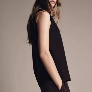 Zara NWT thick knit sleeveless brown top thumbnail 4