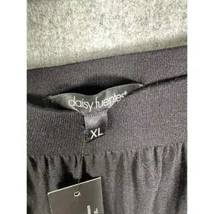 New Daisy Fuentes Maxi Skirt Black XL Womens Pull On Elastic Waist Stretch‎ Thin thumbnail 6