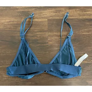 Intimately Free People Women's Satin Can't Stop Me Soft Bralette in Navy Size XS thumbnail 4