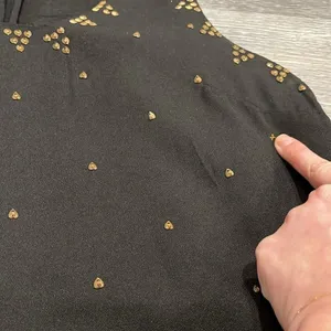 Free People black mini gold beaded dress - 0 thumbnail 10