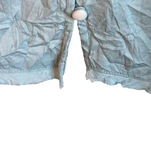 Intimately Free People Cami Top Button Front Crinkle‎ Blue Tank Top Size XS thumbnail 5