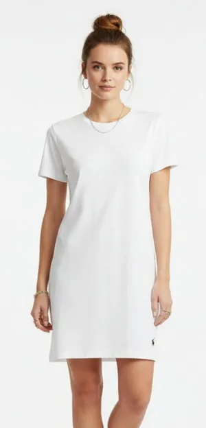 Ralph Lauren Polo White Short Sleeve Long Tee T Shirt Top L thumbnail 1