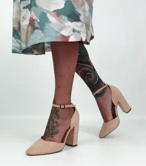 ASOS Pleasant High Block Heels in Blush Pink | Size 7 thumbnail 2