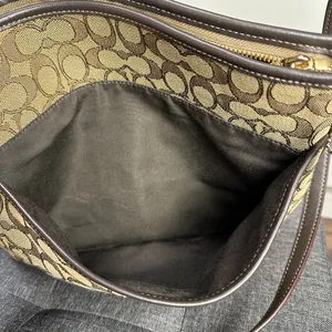 Coach Designer Signature Jacquard File Crossbody Bag Brown Tan thumbnail 7