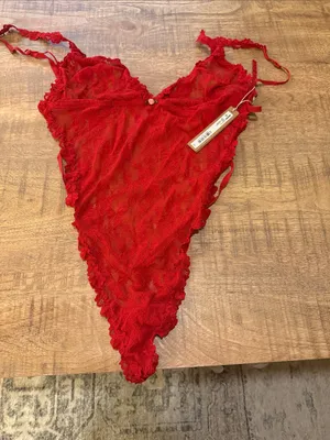 Skims (G15) Stretch Lace Teddy 🔥🔥 | Color Cranberry | Size Large thumbnail 6