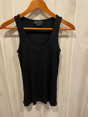 Cute soft ribbed black Hatch tank top maternity classic everyday thumbnail 5