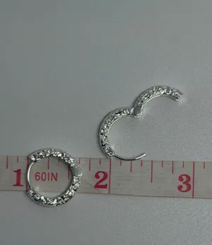 925 Sterling Silver Earrings Hoop thumbnail 9