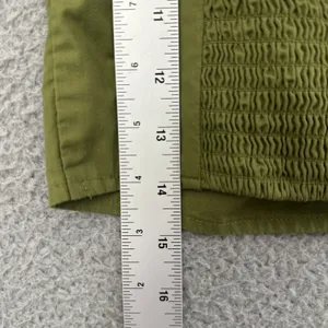 Abercrombie & Fitch‎ Puff Sleeve Crop Top Green Boho Festival Peasant Women's XS thumbnail 9