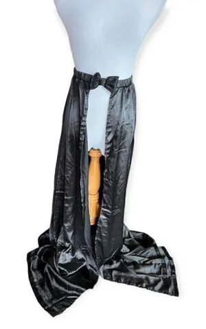 NWT Womens Zenaida Drape Open Shimmer Trim Cape Skirt - Sz S thumbnail 1