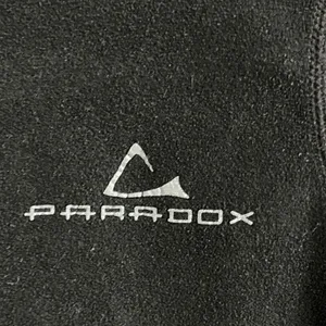 Paradox Black Fleece Long Sleeve Quarter-Zip Top Small #736 thumbnail 2