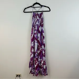 Free People Intimately Heat Wave Smocked Floral Maxi Dress Ruffle Size Small thumbnail 2