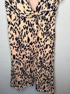 Baltic Born Poppy Satin Midi Dress Animal Print nwt thumbnail 3