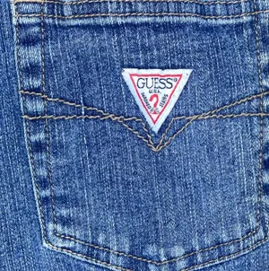 Vintage 90s Guess Jeans Straight Leg Womens 29 Mid Rise Triangle Logo Y2K Grunge Denim thumbnail 7