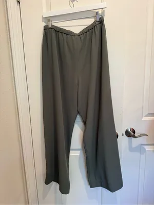 SPANX CarryOn Pant Wide Leg Drawstring Eucalyptus Green size Large thumbnail 6