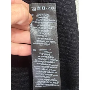 Hobbs London Black Glitter Star Crewneck Sweater Pullover Size Small Metallic thumbnail 8