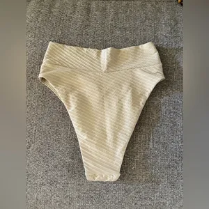 Aerie High Waisted High Cut Cheeky Bikini Bottom | M thumbnail 2