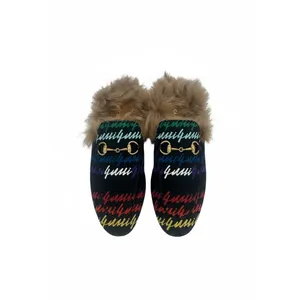 Gucci Garden Princetown GG‎ Cloth Fur Lined Mule Slippers 36 thumbnail 2