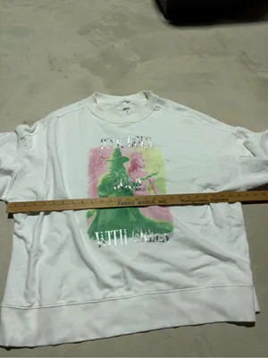 Aerie x wicked White Graphic Crewneck Sweater Pink & Green large thumbnail 6