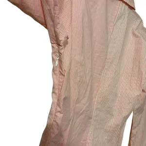 English Factory 100% Pink Cotton Striped Twist Shirt Mini Dress Size Medium thumbnail 7