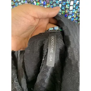 Goodtime USA Womens Holographic Sequin Dress M Backless Mini Party Club Glitter thumbnail 4