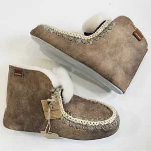 Shepherd 100% sheepskin suede slippers Brown Size 6 thumbnail 3