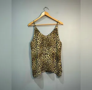 Brown Shinestar Leopard Print Strappy Tank Size L EUC thumbnail 4