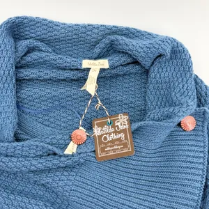 Matilda Jane Envision This Wrap cardigan‎ Blue Knit Asymmetrical Sweater large thumbnail 4