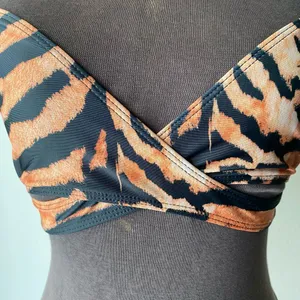 Beach Riot sz S tiger print‎ brown black bralette thumbnail 6