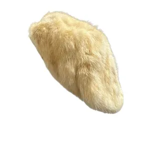 Lord &‎ Taylor Vtg Cream Fur Beret Hat w/Bow and Comb Ski Apres Winter Mod Chic thumbnail 3