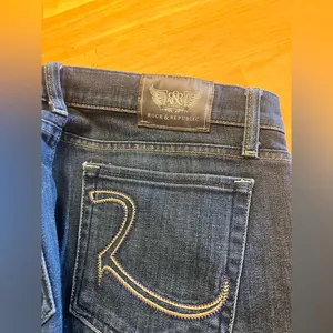 Rock & Republic Blue Flare Wide Leg Jeans thumbnail 10